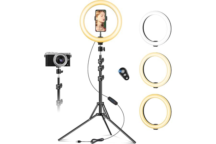 Aro de luz con trípode para fotografía de producto