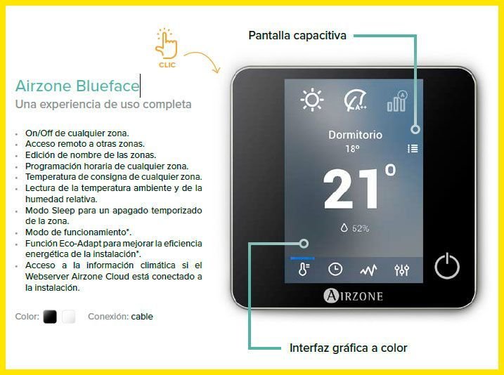 Termostato AIRZONE BLUFACE
