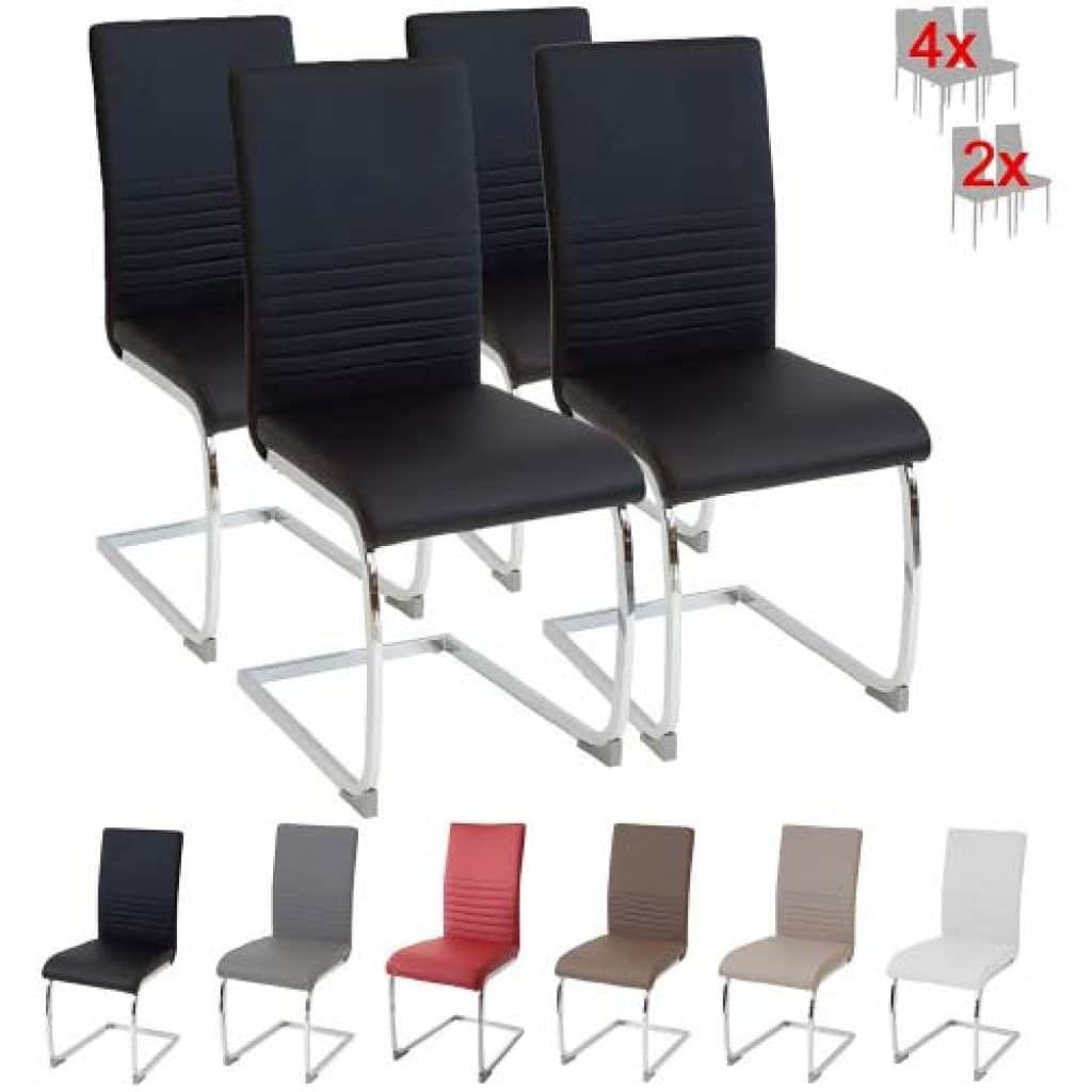 Albatros silla cantilever BURANO Set de 2 sillas Negro Albatros silla cantilever BURANO Set de 2 sillas Negro