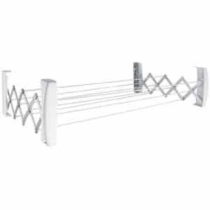 Tendedero de Pared de Metal, 7.4 cm, Color Blanco